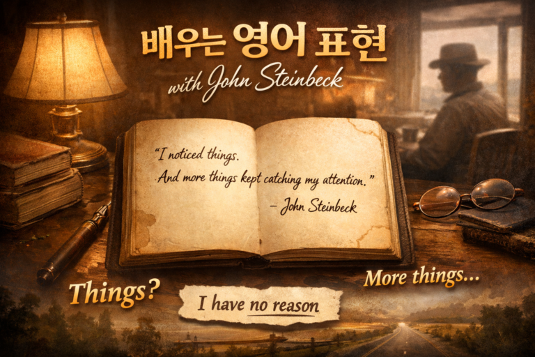 문학으로 배우는 영어 표현 — 『찰리와 함께한 여행』#2