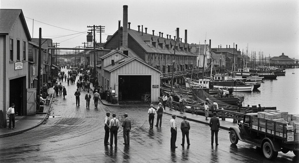 몬트레이 항구와 통조림 공장가 모습