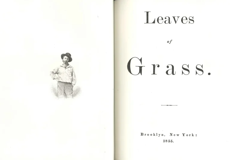 월트 휘트먼 풀잎 1855년 초판 표지 Leaves of Grass