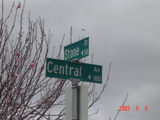 스타인벡 살리나스 고향 거리 Stone St Central Av 교차로 2003년