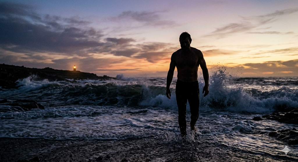 불만의 겨울 영어표현 had to get back 파도 속 실루엣