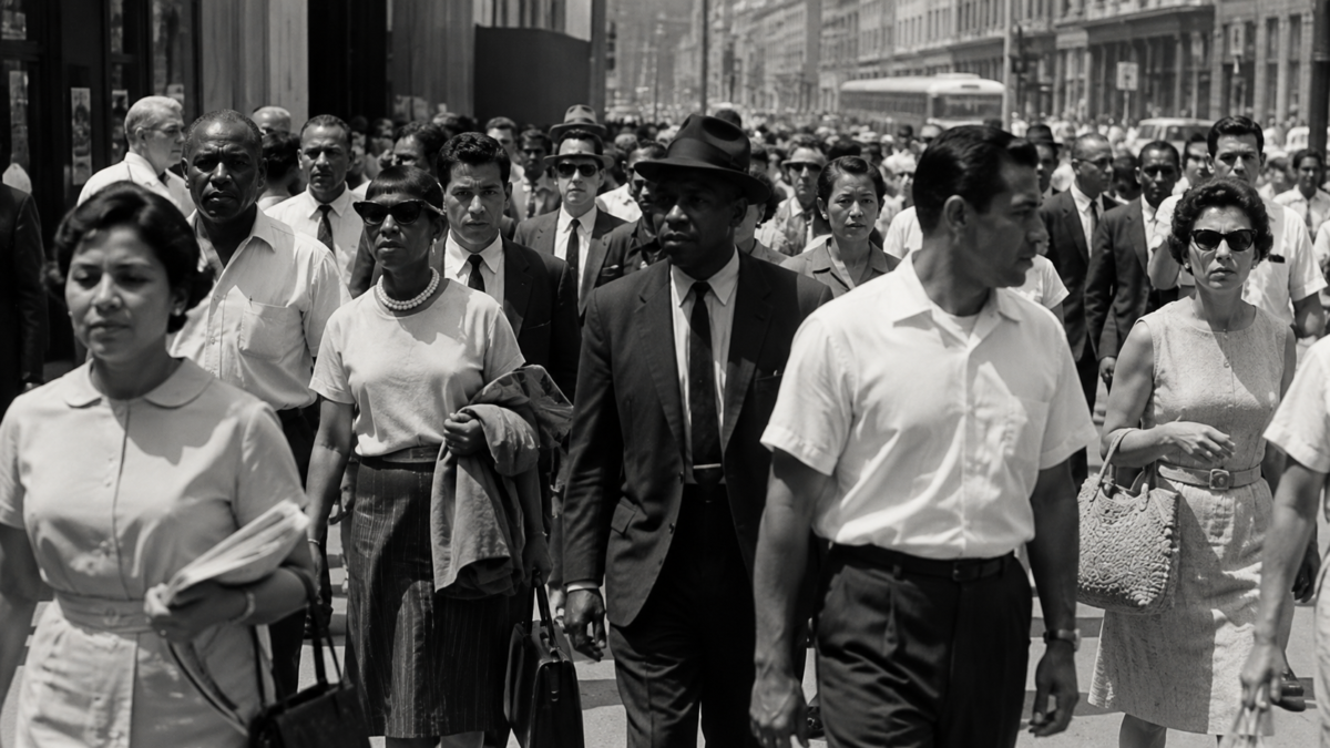 미국과 미국인이 그린 통합된 미국상과 1960년대 다문화 거리 풍경